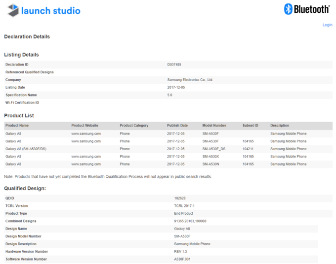 galaxy-a8-2018-bluetooth-sig