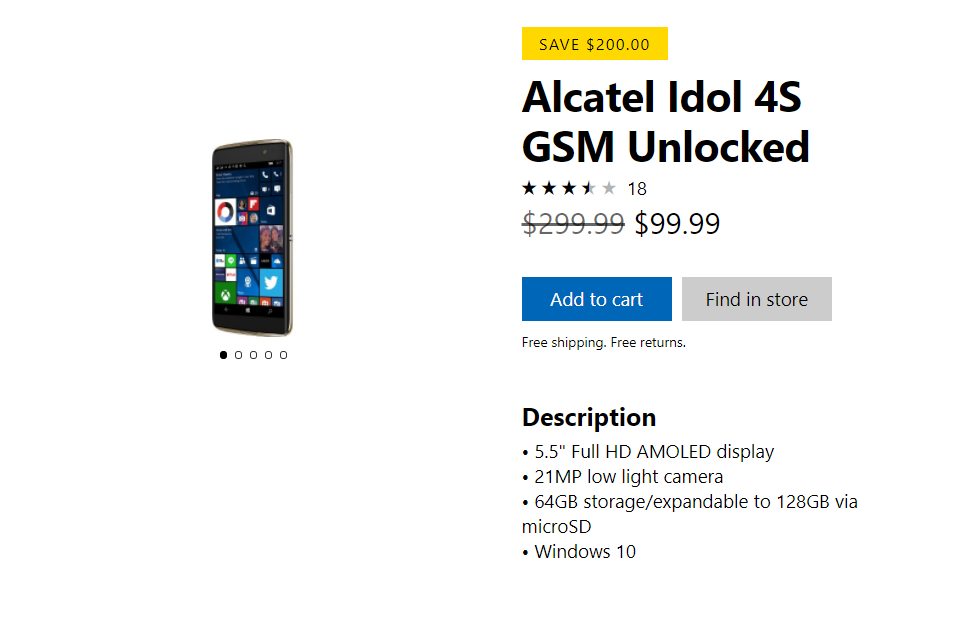 Alcatel Idol 4s Windows