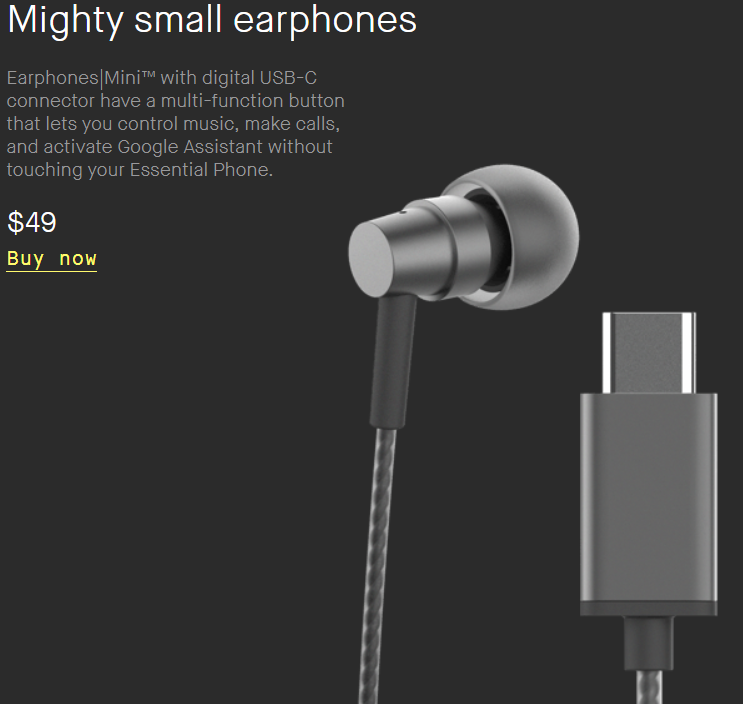 Essential Earphones|Mini USB-C earphones