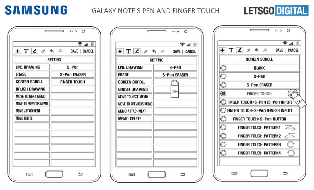Galaxy Note S-Pen and Finger Touch