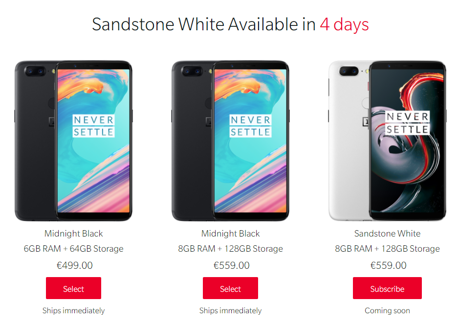 OnePlus 5T Sandstone White UK