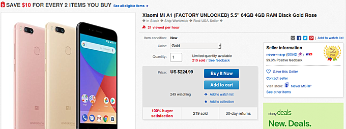 Xiaomi Mi A1 eBay