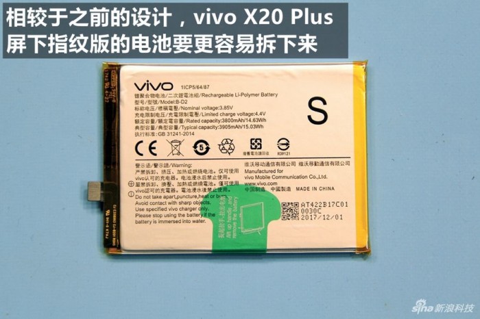 Vivo X20 Plus UD Teardown