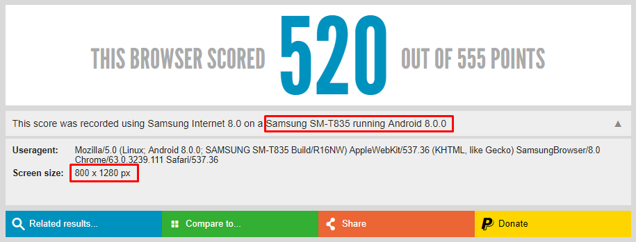 Galaxy Tab S4 HTML5