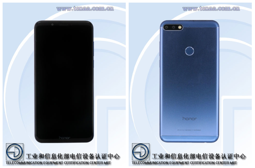 Alleged Honor 7C TENAA Listing Reveals Full Specifications, Images Honor 7C TENAA Front and Rear