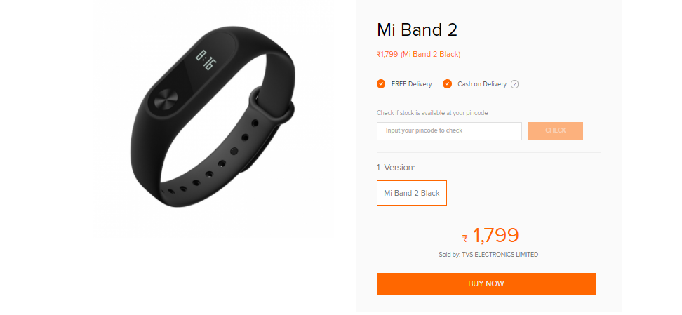 Mi Band 2 India