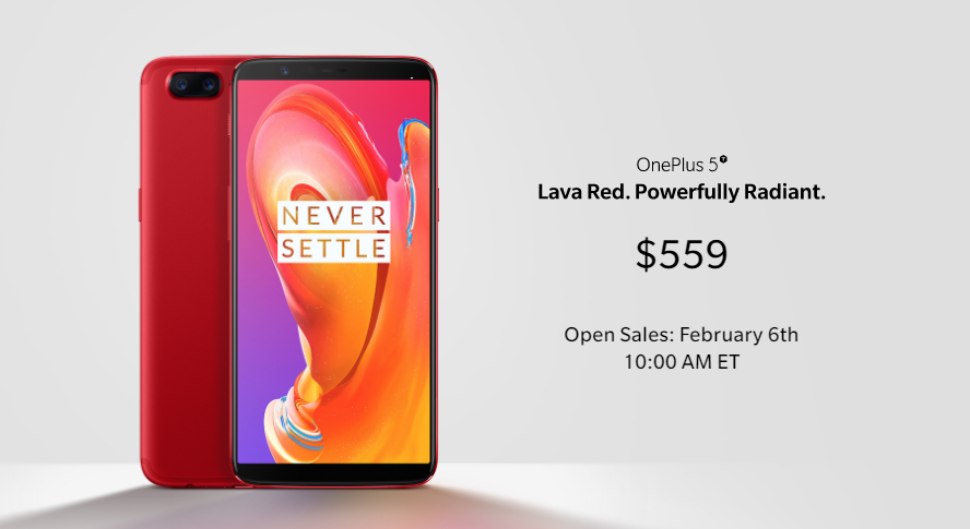 OnePlus 5T Lava Red Global launch