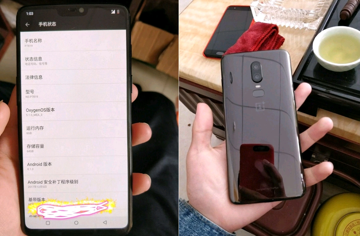 While other manufacturers are announcing new flagships at MWC 2018, OnePlus won't be doing so. The Chinese manufacturer won't launch a new phone till the second half of the year but that isn't to say work has not begun yet. It appears work has actually gone very far as images said to be of the OnePlus 6 or OnePlus 7 have surfaced online. We are not really sure about the name yet but at least we can tell its a OnePlus from the logo at the back. From the images we can see that this is a strikingly different design from previous OnePlus devices. Gone is the metal back and in its place is highly reflective glass. Some say this may mean the phone will support wireless charging but that may not be so. OnePlus CEO Pete Lau, said last year that it sees no need for wireless charging. Not only because Dash Charge, their proprietary charging technology is much faster than any wireless charger, but because the technology is not ripe enough for adoption. Though he did say the company may introduce it in future. Anyways, we'd prefer an IP68/IP67 rating over wireless charging. Apart from the glass back, the OnePlus 6 rocks a dual camera setup that is slightly raised but positioned in the middle of the device. There is a LED flash below it and an elliptical fingerprint scanner right after. The front of the device is equally exciting. The OnePlus 6 is seen here with a notch at the top of the display and the lower bezel is slightly smaller than that of the OnePlus 5T. The notch is home to a very small earpiece and a camera. We are not surprised though. Everyone in China seems to have caught the notch-display bug. Thankfully, the person who shared the pictures also gives us a few specs as the “About Phone” section is what is on the screen. The phone's name is stated as P7819 and the model number is NS P7819. The former can be edited if you are familiar with OnePlus phones. This is a prototype so the original model number should be something like this  - ONEPLUS A6x10 or ONEPLUS A7x10 depending on if they are calling it OnePlus 6 or OnePlus 7. The phone is running OxygenOS 5.1.0 MEA_3 based on Android 8.1.0 Oreo with December's security patch. There is 6GB of RAM and 64GB of storage which means this is the base model. Is this the OnePlus 6 or OnePlus 7? Yes and No. One thing we learnt last year with the OnePlus 5 is that many designs are considered before the final product is released. There were several leaks of the OnePlus 5 and to be fair, they were all “genuine leaks”, but only one of them turned out to be the OnePlus 5. READ MORE: OnePlus Grabs 48 Percent Premium Smartphone Market Share In India So trust if we say this won't be the only design we'd see before the phone eventually launches but we can be sure some of the features we have seen here will make it to the final device. (Via)