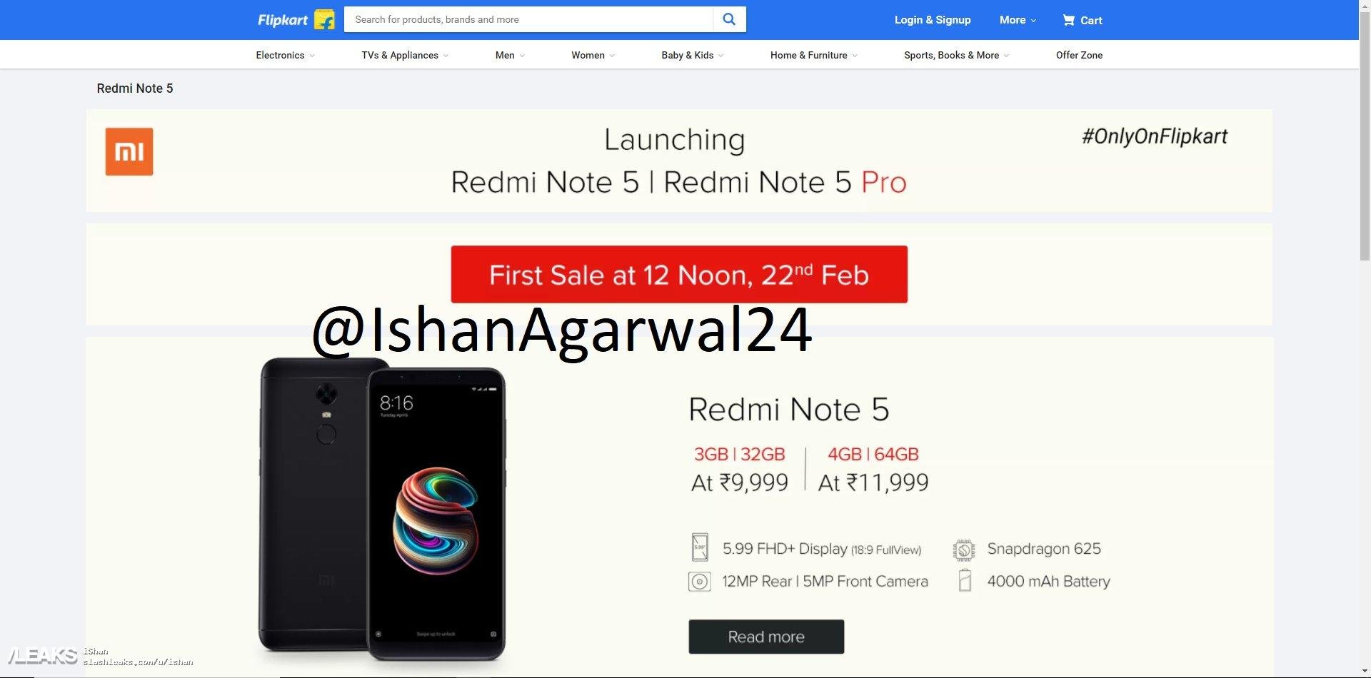 Redmi Note 5 and Redmi Note 5 Pro Prices