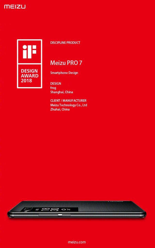 Meizu Pro 7 design iF award