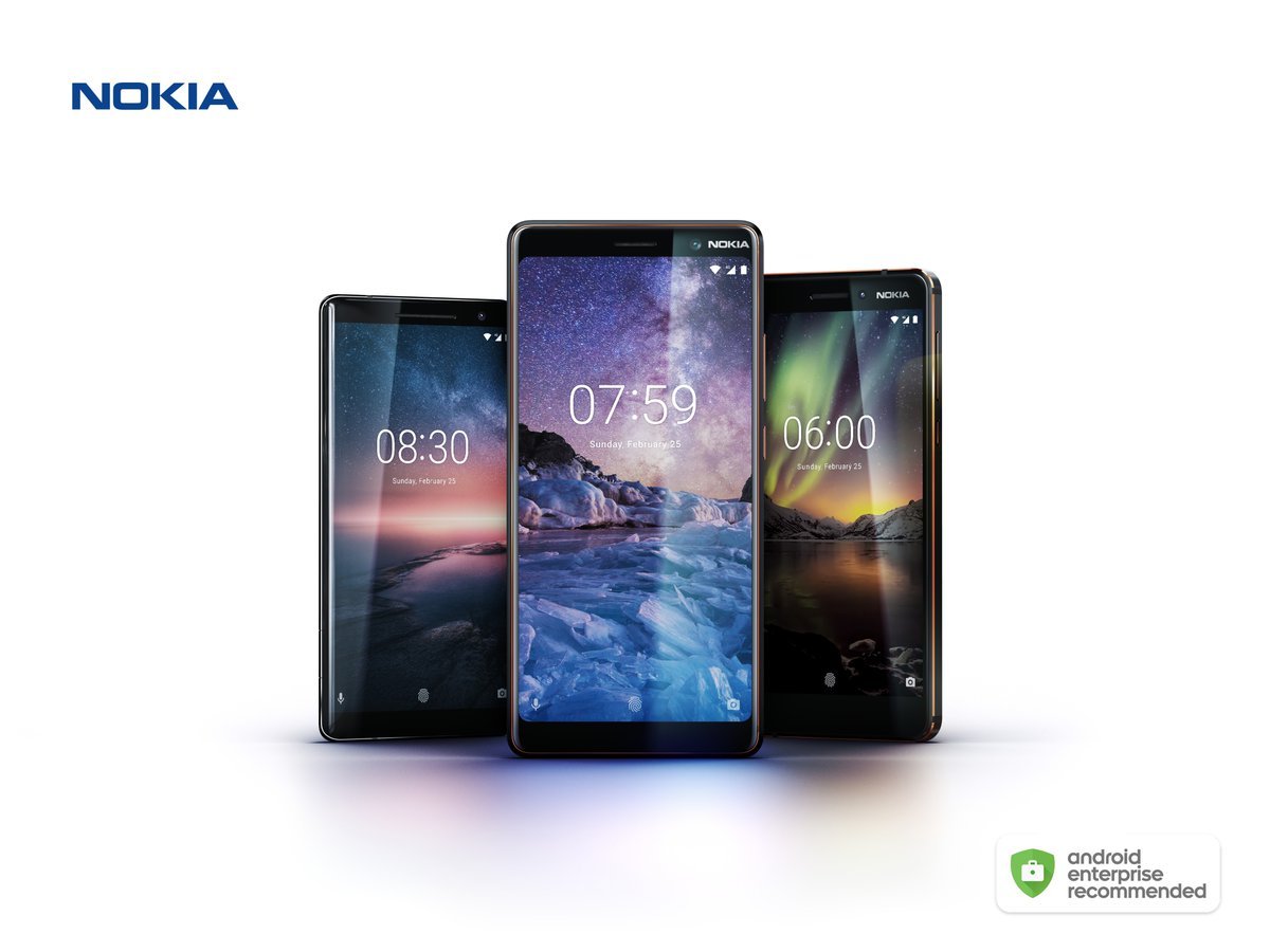Nokia 8 Sirrocco, Nokia 7 Plus and Nokia 6 (2018)