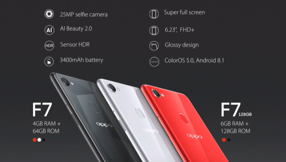 OPPO F7 Color Variants