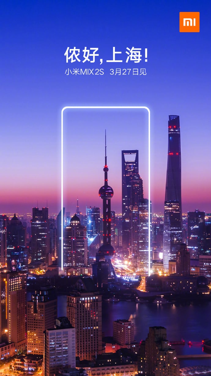 Xiaomi MI MIX 2S Design, Launch Event Teaser