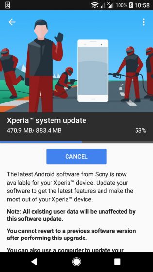 Sony Xperia XA1 Series Android Oreo