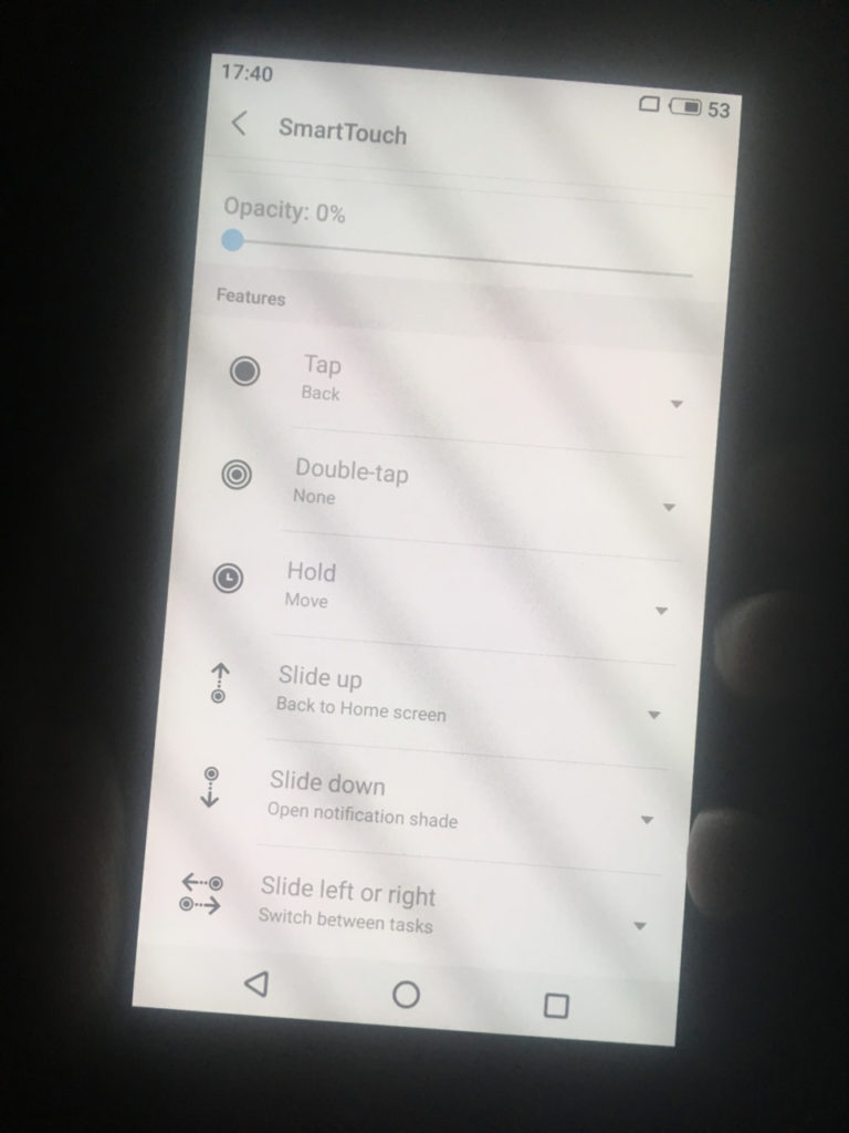 Meizu 15 home button gestures