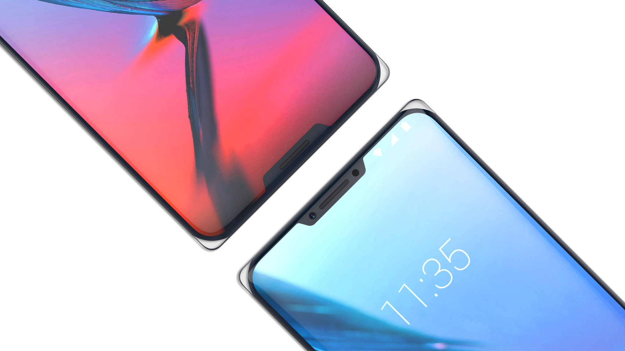 ZTE conceptualizes dual-notch smartphone with transparent glass corners ZTE conceptualizes dual-notch smartphone with transparent glass corners