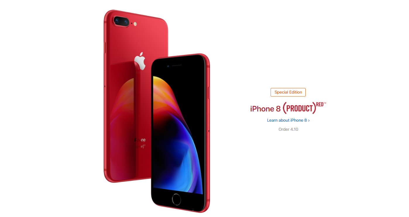 Apple Launches iPhone 8 and iPhone 8 Plus (PRODUCT)RED™ Edition
