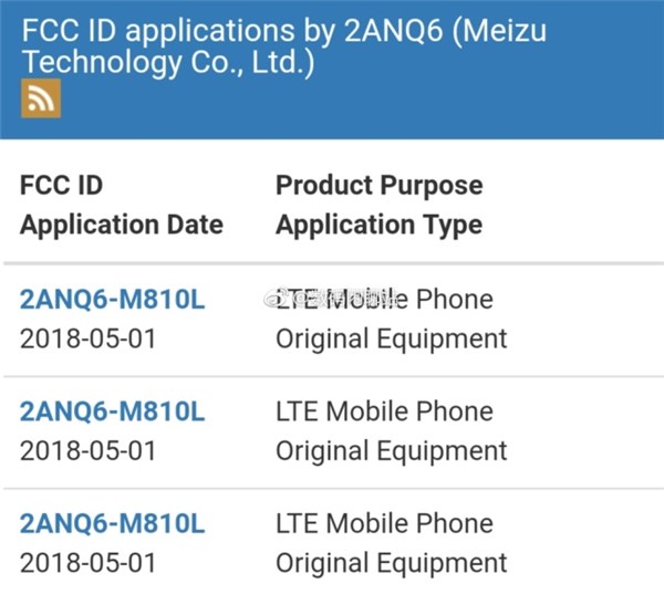 Meizu M810L FCC