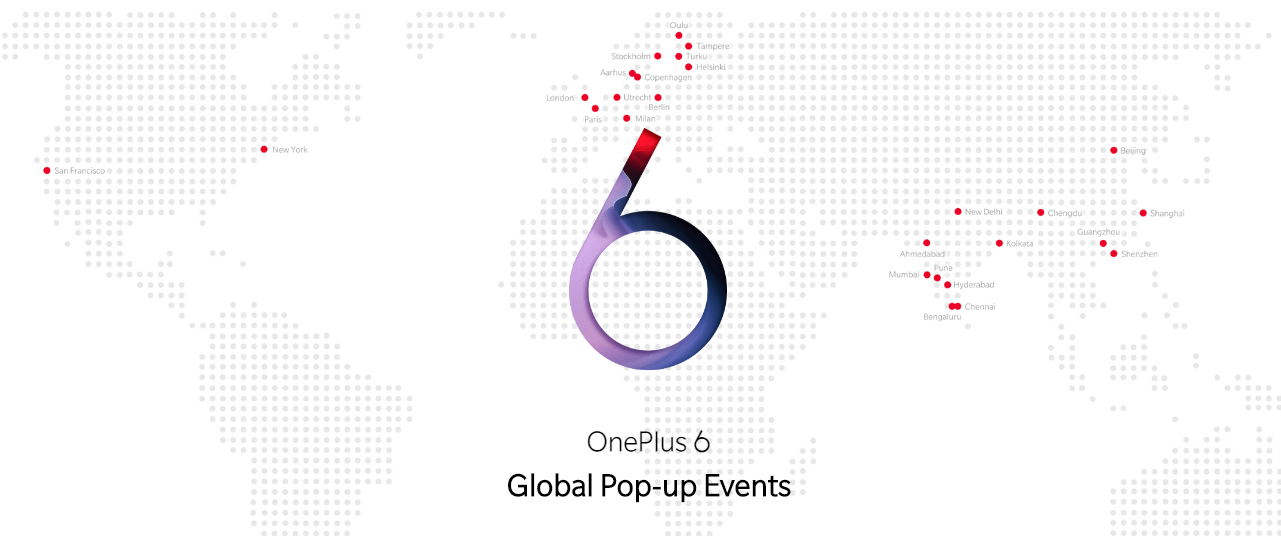 OnePlus 6 Global Pop-up Events