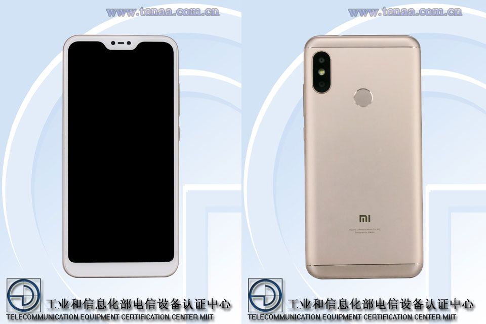 Xiaomi M1805D1SE Redmi 6 front and rear