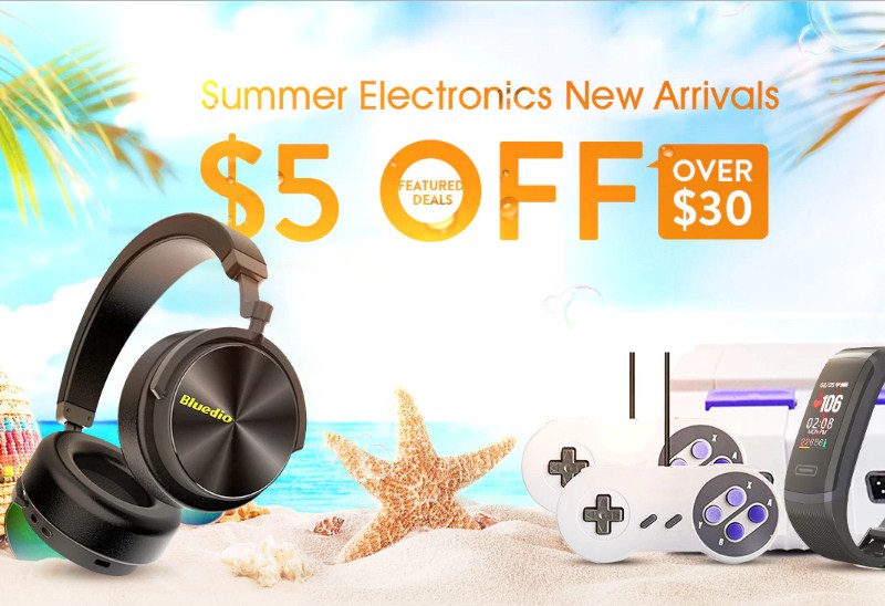 Check Out Summer Electronics New Arrivals Promotion On GearBest; Get 5