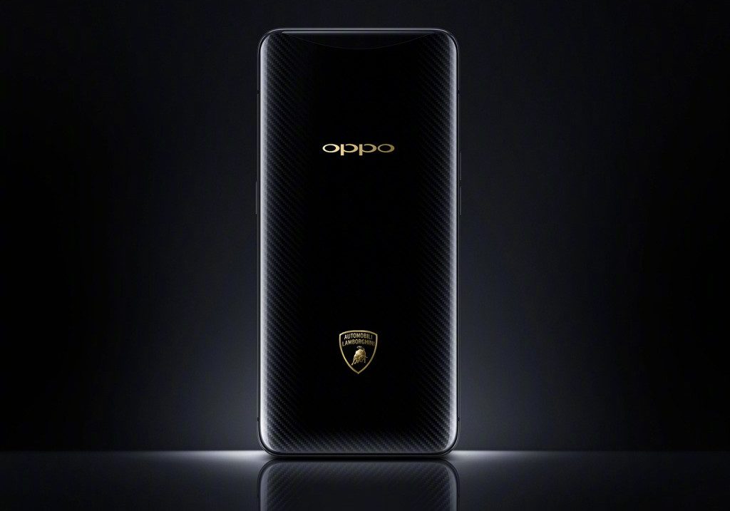 Automobili Lamborghini Edition  . The Lined Black Carbon Pattern Under The Glass Body Blends Extreme Strength With The Intense Texture Of A Precious Gem To Give The Oppo Find X Automobili Lamborghini Edition A Seductive Dynamism.