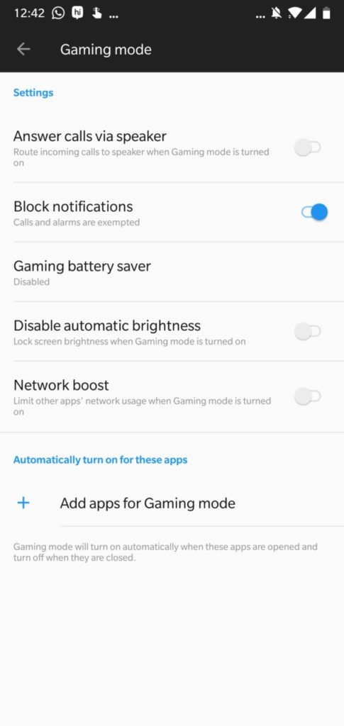 OnePlus 6 Gaming Mode