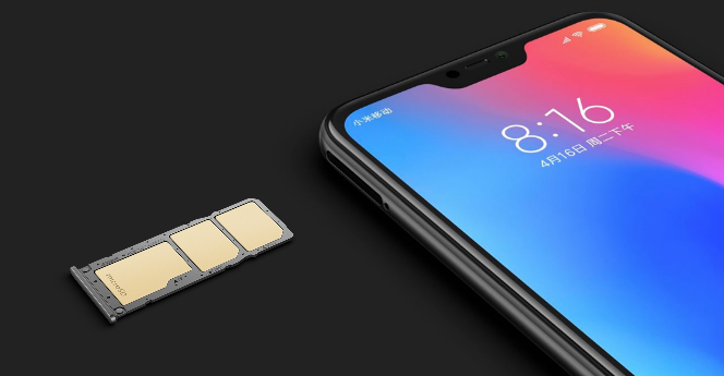 Redmi 6 Pro triple card slot