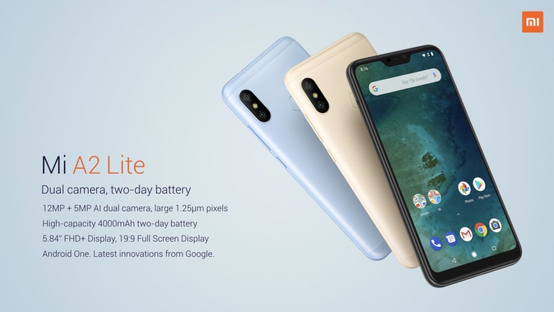 Mi A2 lite Specs