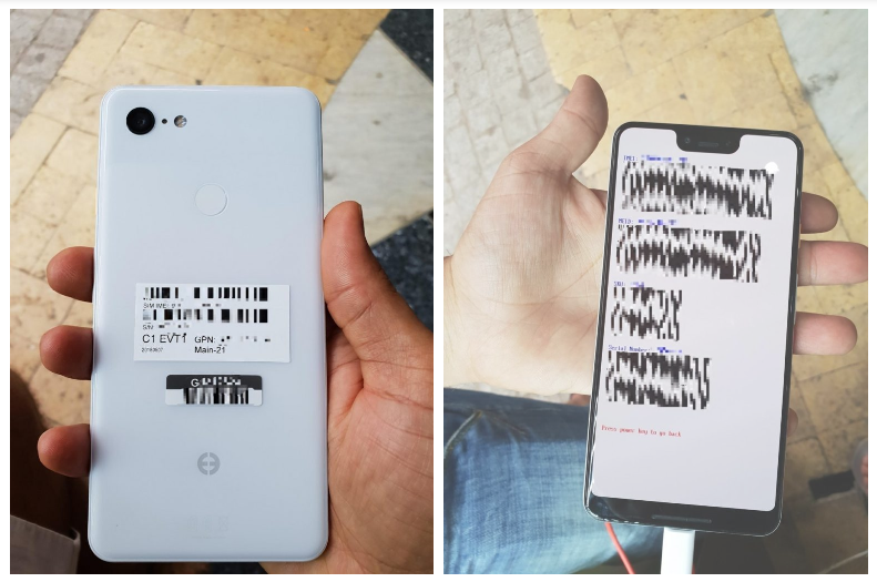 Google Pixel 3 XL live shots reveal front, rear design - Gizmochina