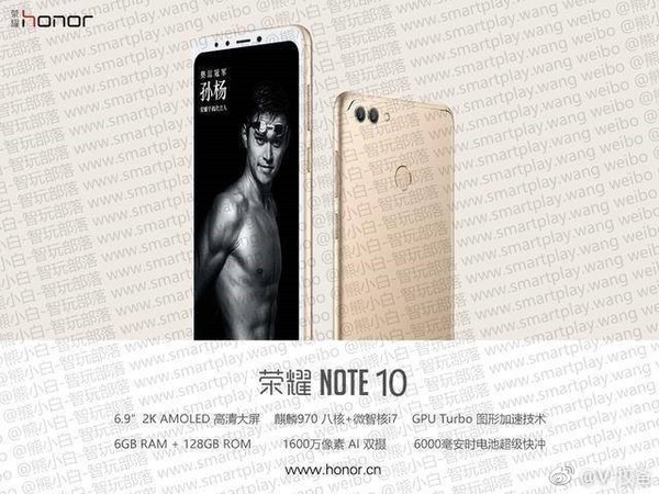 Honor Note 10 Key Specs