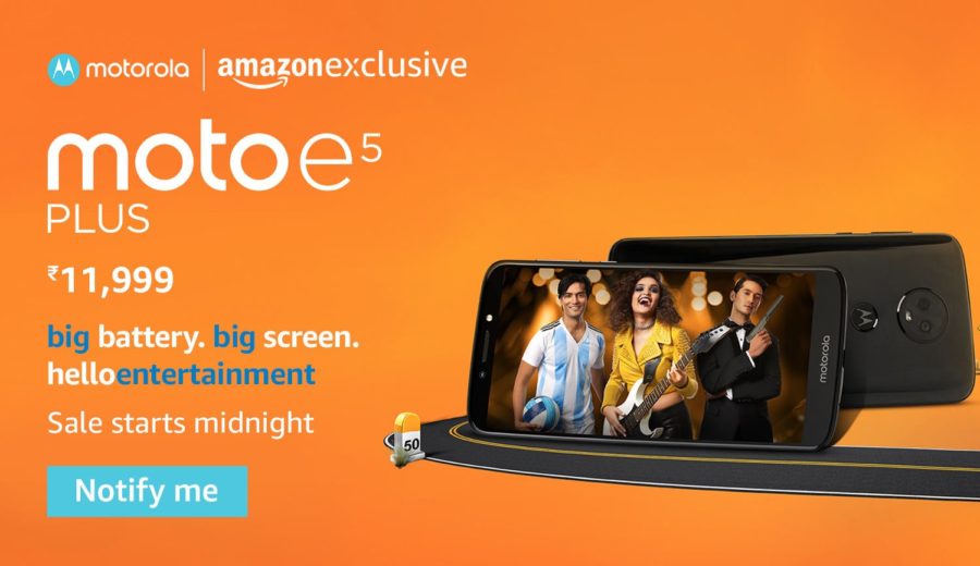 Moto E5 Plus Amazon India