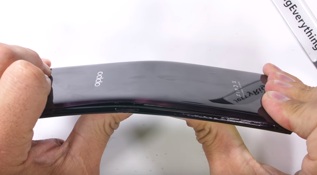 Hasil gambar untuk Oppo Find X bend test