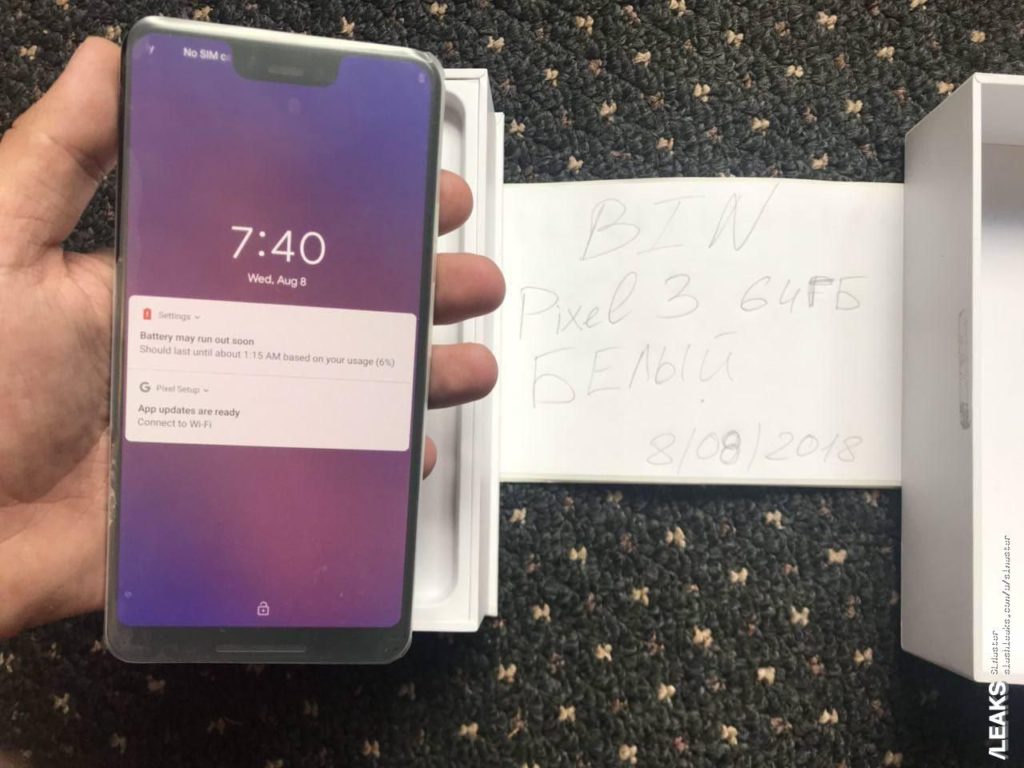 Google Pixel 3 XL unboxing video, hands-on images leaked - Gizmochina