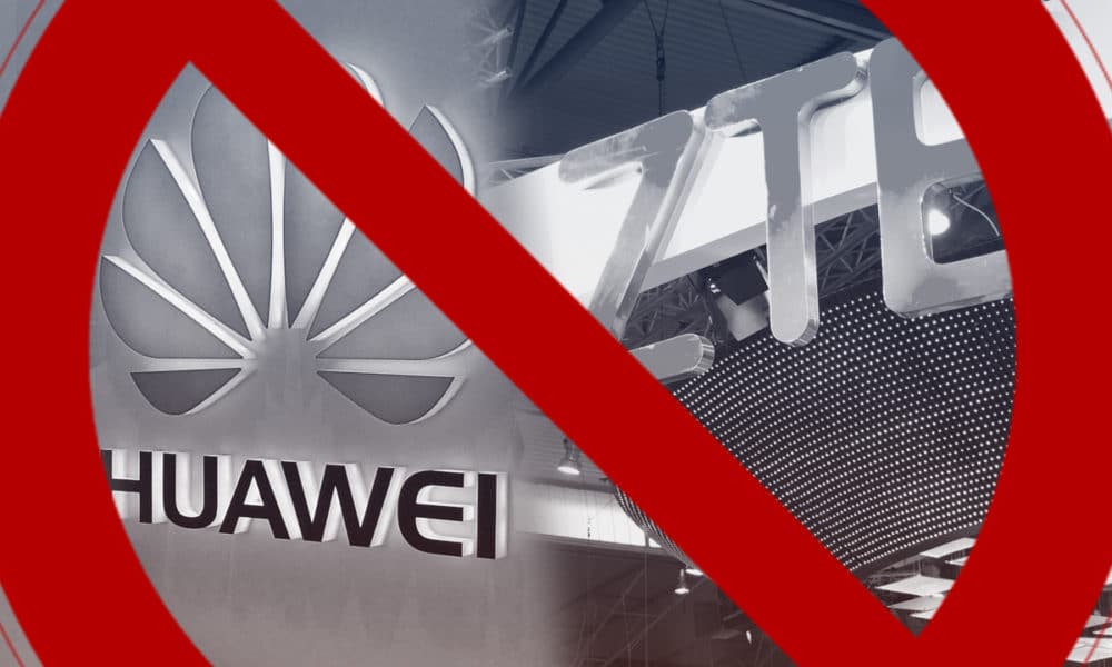 US law that bans the use of Huawei and ZTE devices by government