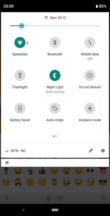 Quick Settings Menu Android Pie