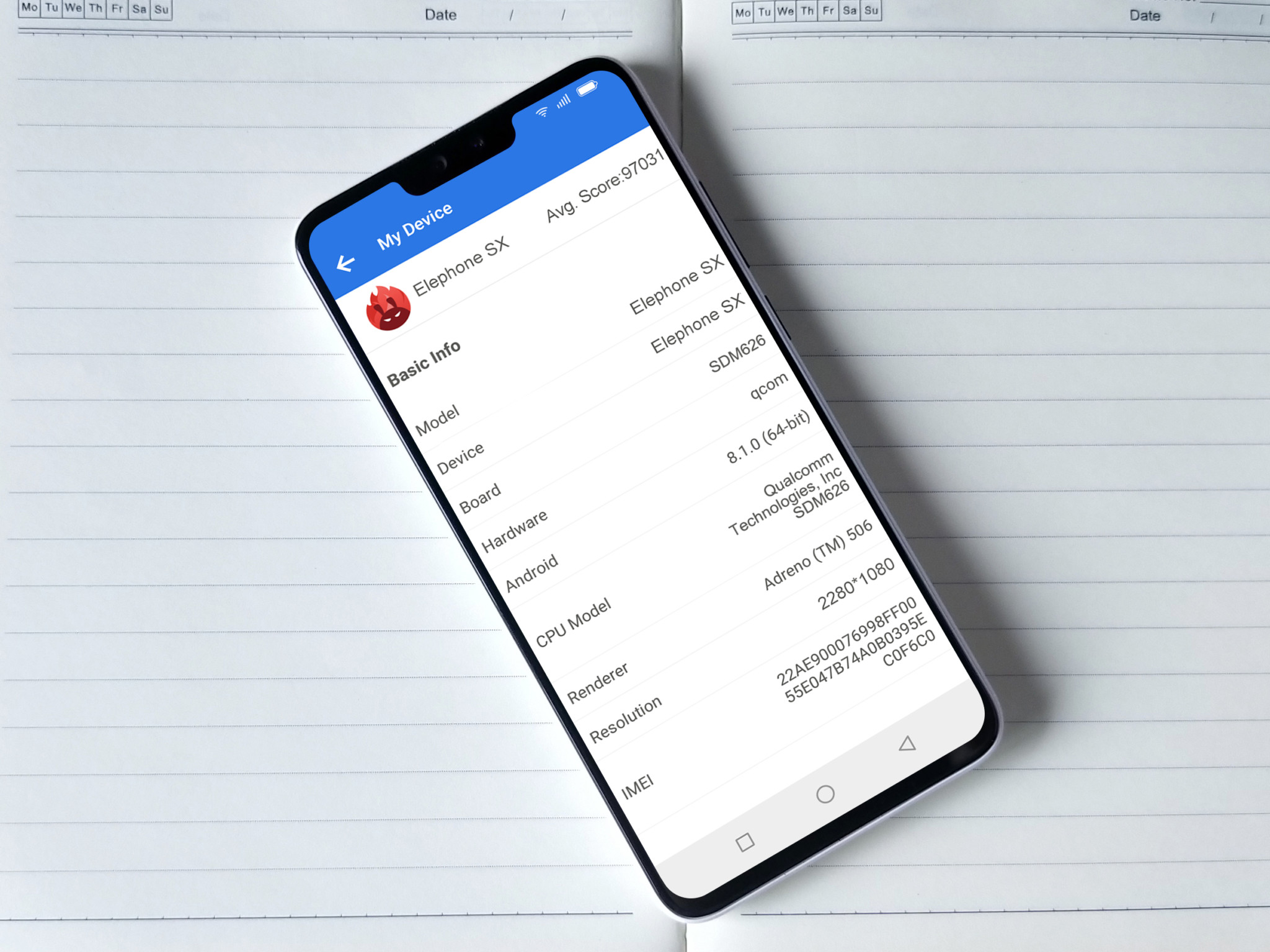 Device specifications Device specifications
