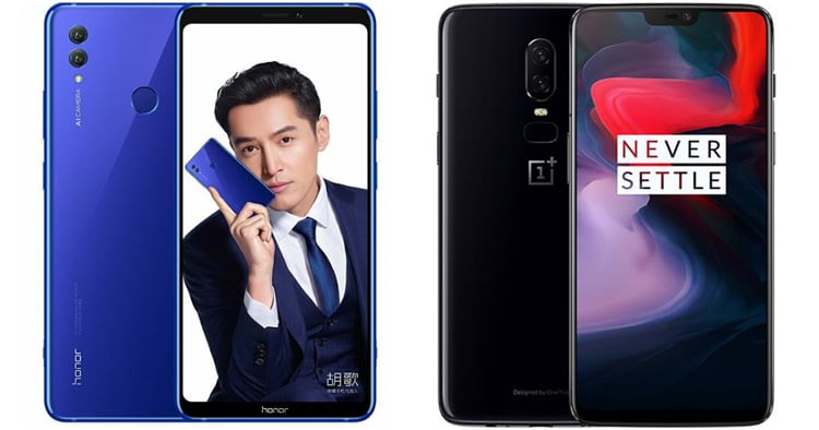 honor note 10 vs oneplus 6