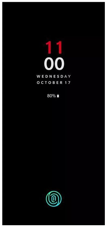 OnePlus 6T lockscreen