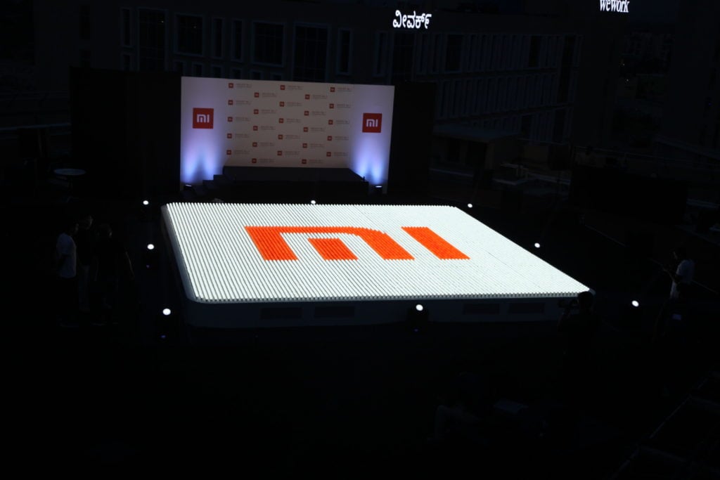 Xiaomi logo laser mosaic
