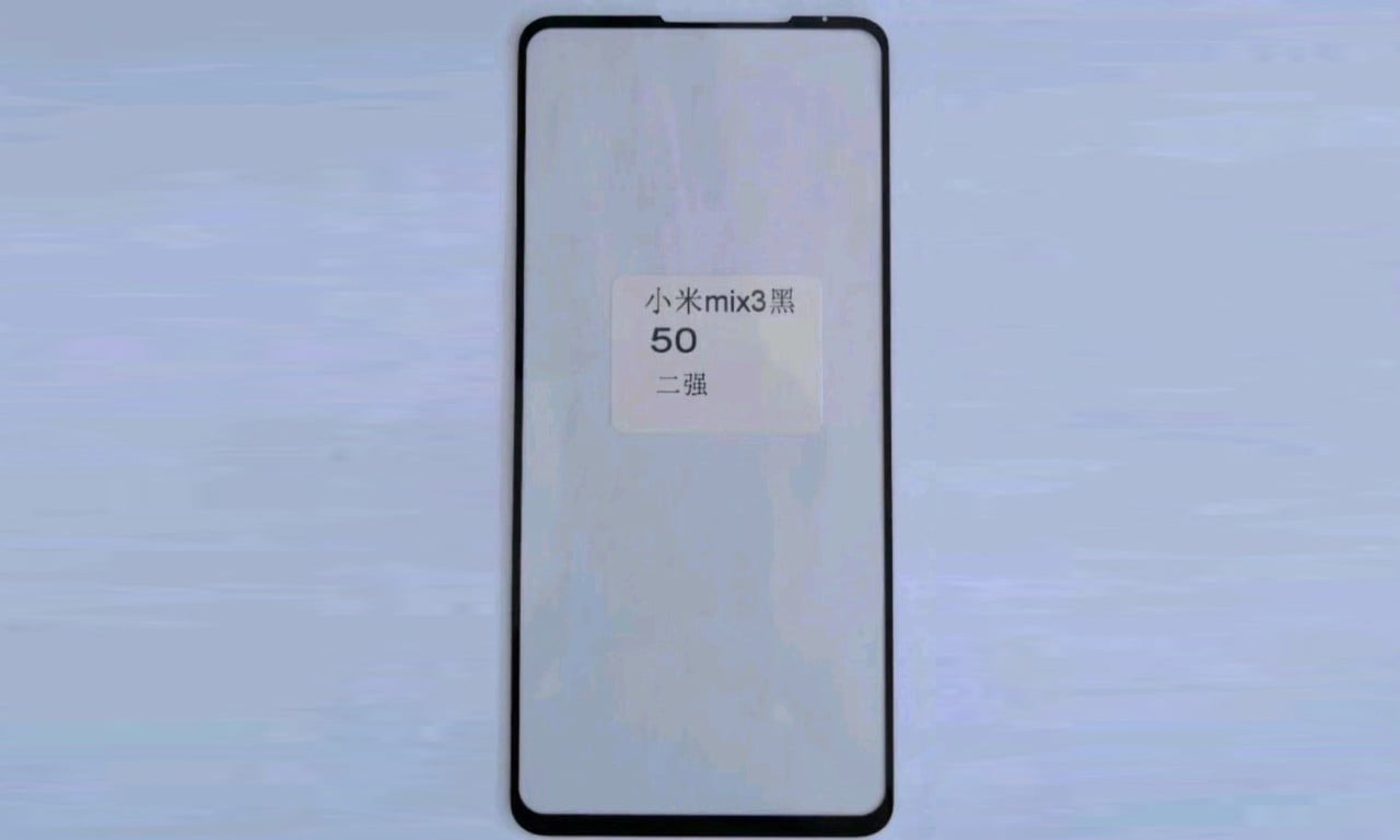 Xiaomi MI MIX 3 leaked front panel