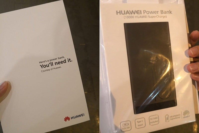 Huawei giving out power banks to Apple fans