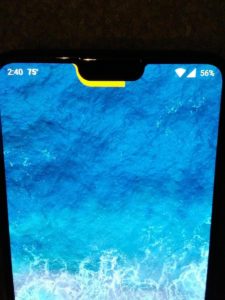 notch display battery status