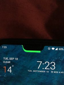 notch display battery status
