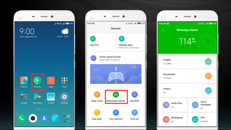 WhatsApp Cleaner MIUI 10