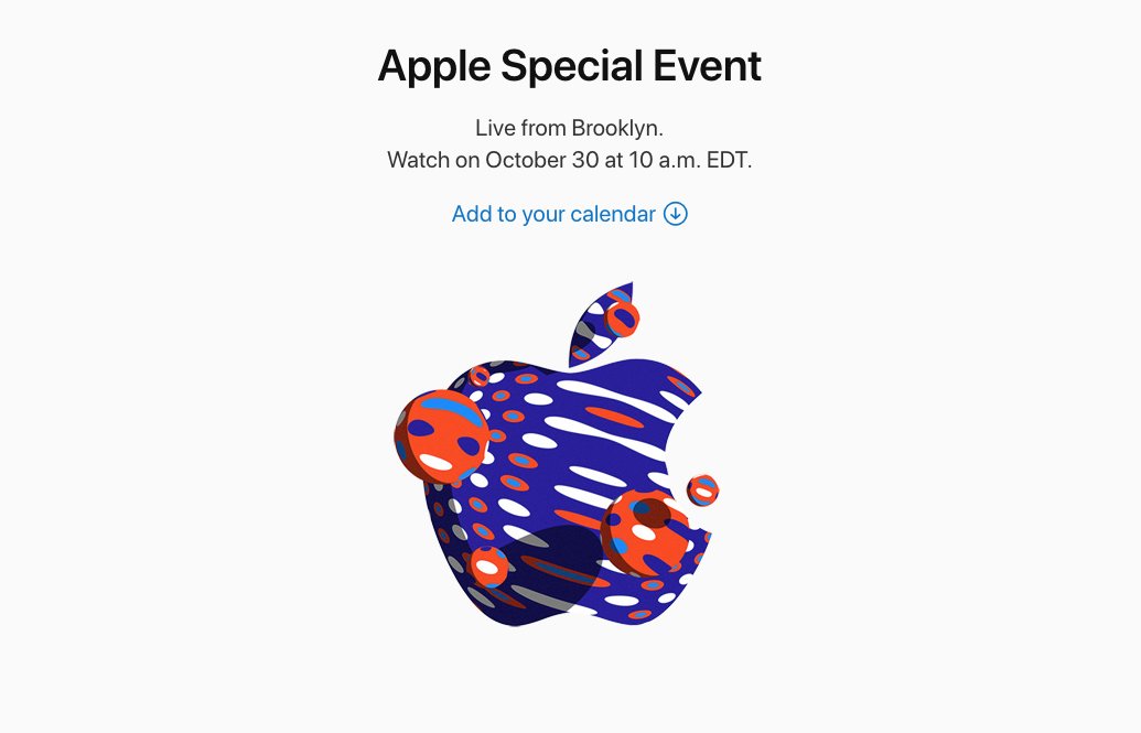 Apple October 30 event