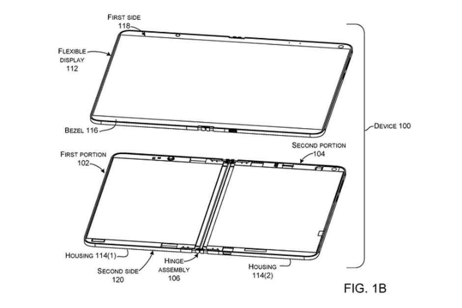 Microsoft foldable Surface phone patent hints at single flexible screen rather than different panels