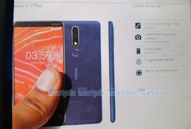 Nokia 3.1 Plus retail box