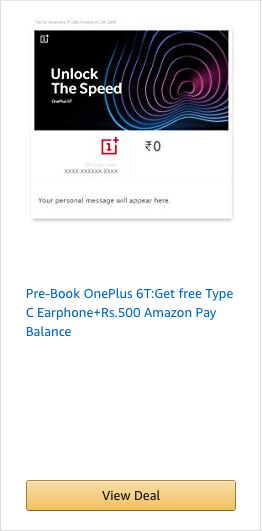 OnePlus 6T Amazon India Pre-order