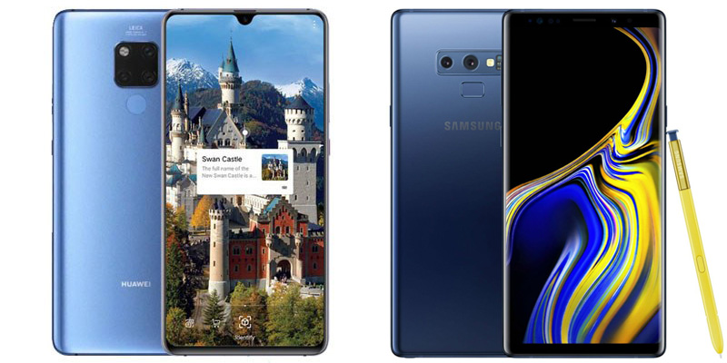 size mate x comparison 20 Specs Mate 20 Huawei vs Note 9: Samsung Galaxy X
